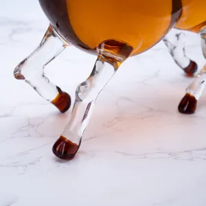 22 New High Borosilicate 1000ml Deer Glass Decanter Whiskey Unique Decanters