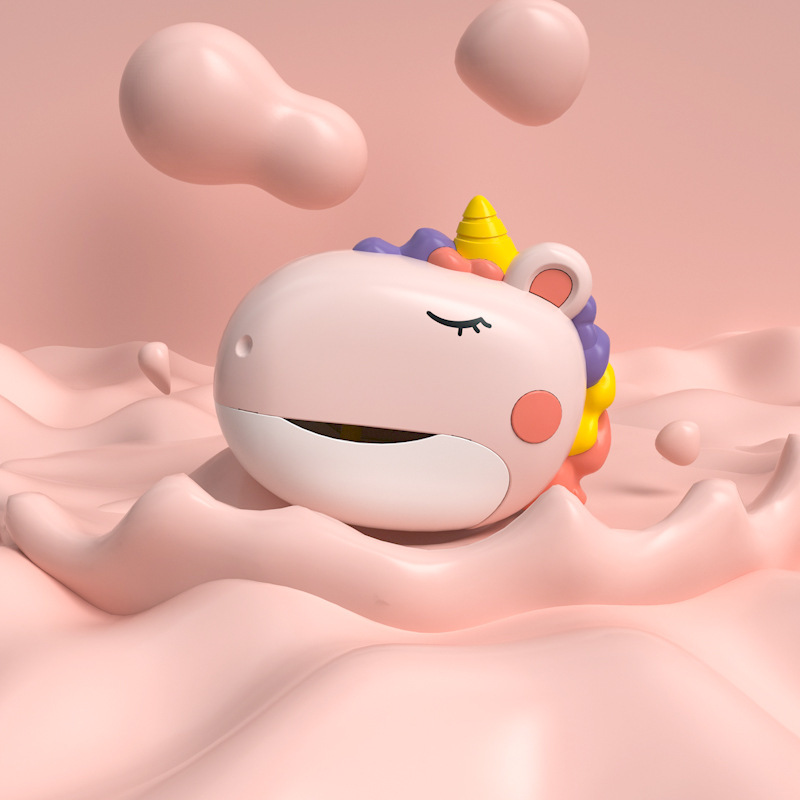 Q7Y Little Beast Bubble Machine - สีชมพู [รุ่นแบตเตอรี่]