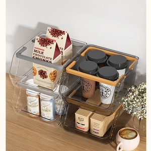 Boîte de rangement de bureau empilable de grande capacité pour collations, articles divers, papeterie et cosmétiques. - Product Image 1