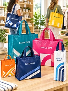Bolsa de Compras Ecológica Reciclada, Multicolor, Tamaño Estándar, Laminada, No Tejida, con Asas de Cuerda - Product Image 3