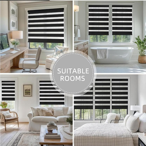 Smart Motorized Roller Shade White Fabric <b>Light</b> Filtering Top Mount with Remote App Voice Control - Product Image 5