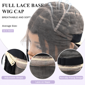 Originea encaje completo rastas sin nudos entrelazadas HuamnaHhair pelucas con pelo de bebé pelucas trenzadas hechas a mano peinado Natural - Product Image 4