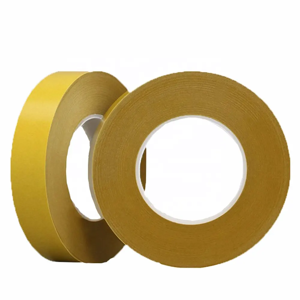 Double Sided Polyester PET Tape Transparan Adhesi Tinggi Akrilik Polyester Film Tape untuk Banner