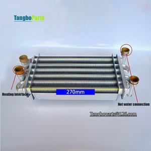 Pièces de rechange pour four mural à gaz Échangeurs de chaleur principaux tout en cuivre 270MM pour les chaudières à gaz BAXI <span class=keywords><strong>CHAPPEE</strong></span> De Dietrich Remplacement - Product Image 2
