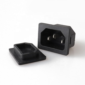 Iec 60320 C14 <strong>Socket</strong> LZ-14-2-01 3 Pins Plug with <strong>Socket</strong> <strong>AC</strong> Inlet Power <strong>Socket</strong> Female <strong>Snap</strong> Iec 320 C14 Electrical Connector Black - Product Image 1
