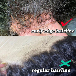 13x4 HD Lace Front <strong>Wig</strong> 4C <strong>Afro</strong> Curly Kinky Edges Frontal <strong>Wig</strong> Baby Hair Glueless Pre-Plucked Natural Hairline for Black Women - Product Image 4
