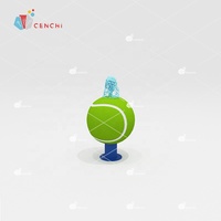 Parc aquatique commercial pour chiens avec balles de tennis, jouet interactif à jet d'eau pour enfants et animaux de compagnie, idéal pour les parcs canins, les centres de villégiature et les aires de jeux aquatiques.