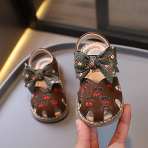 Sandalias de Princesa con Suela Suave para Niñas de 1 a 3 Años, Zapatos para Bebés Recién Nacidas, Sandalias con Lazo para Bebés, Sandalias de Playa para Bebés - Product Image 3