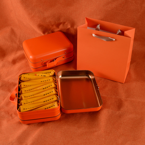 Szm Tùy Chỉnh In Hình Chữ Nhật Cấp Thực Phẩm Bản Lề Kim Loại <span class=keywords><strong>Tin</strong></span> Có Thể <span class=keywords><strong>Tin</strong></span> Hộp Ăn Trưa Xử Lý Cho Thuận Tiện Sô Cô La Nhai Kẹo Cao Su Bánh Mì - Product Image 2