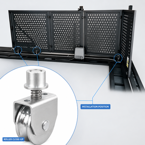 <span class=keywords><strong>Roue</strong></span> pivotante à 360 degrés en acier avec ressort <span class=keywords><strong>pour</strong></span> portails battants, pliants, rotatifs et portes coulissantes - Product Image 6