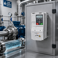 Convertisseur de fréquence triphasé ES350 380V 0,75-4KW PWM 0-500Hz pour machines textiles et contrôle de vitesse de moteur de pompe