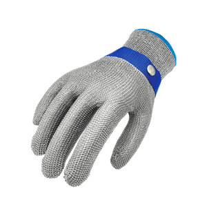 Nouveaux gants en fil <span class=keywords><strong>d</strong></span>'acier à texture micro-diamantée surélevée, 24 cm, norme américaine niveau 9, résistants aux coupures pour la cuisine et la <span class=keywords><strong>d</strong></span>écoupe au <span class=keywords><strong>tronçonneuse</strong></span> - Product Image 1