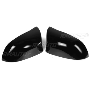 2 pièces Coques de rétroviseurs latéraux de voiture aspect fibre de carbone/noir pour BMW X5 F15 X6 F16 2014-2018 - Product Image 3
