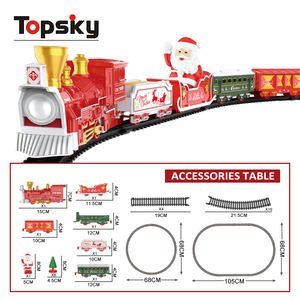 Ensemble de jouets de <span class=keywords><strong>train</strong></span> électrique à assembler soi-même, <span class=keywords><strong>train</strong></span> électrique en plastique <span class=keywords><strong>pour</strong></span> enfants, voie ferrée alimentée par batterie, jouets à fente en matériau PC, cadeaux de Noël - Product Image 2
