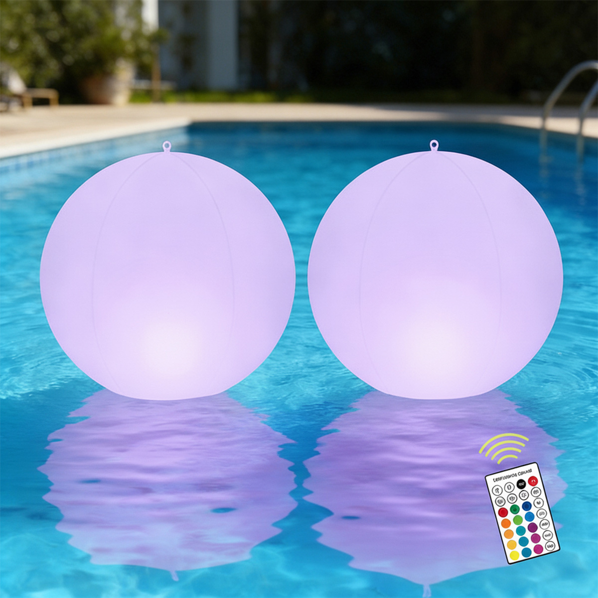 Inflatable Floating Pool Lights Solar Powered LED Ball Lamp Portable Waterproof Swimming Pool Decor