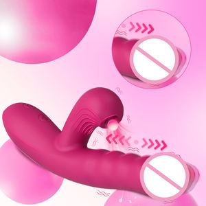 Nuevo Vibrador Recargable de Silicona para Mujeres, con Función de Lamido y Succión, Vibrador Telescópico con Forma de Conejo - Product Image 3