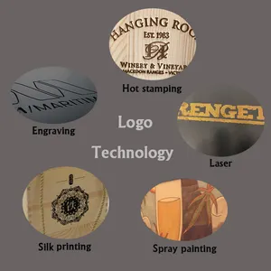 Caja de anillo de madera de nogal con logotipo personalizado, pequeña, redonda, para boda