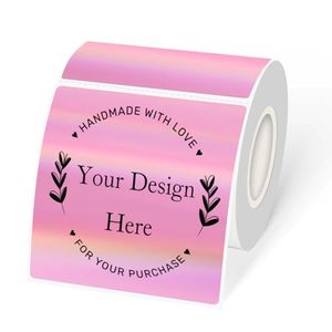 Etiquetas Adhesivas Personalizadas con Logotipo Estampado en Foil, Rollo de Etiquetas Impermeables para Empaque - Product Image 1