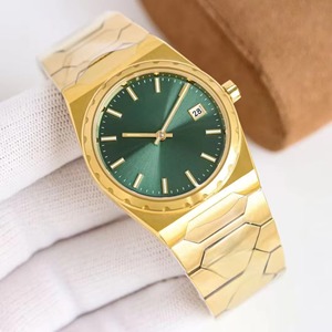 Montre mécanique automatique simple pour homme, nouvelle conception, de haute qualité, en or brossé, avec cristal saphir - Product Image 4