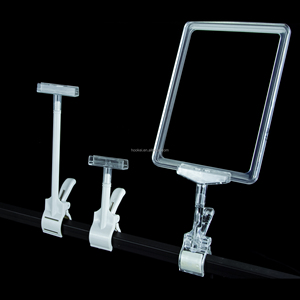 Clips de présentation en plastique transparent pour étiquettes POP, supports de bandes de prix, supports de signalisation pour les grands magasins et la vente au détail - Product Image 1