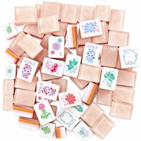 Tuiles de Mahjong américaines en acrylique gravées sur mesure de luxe, lourdes, pour soirée de jeu en famille, cadeau de fête