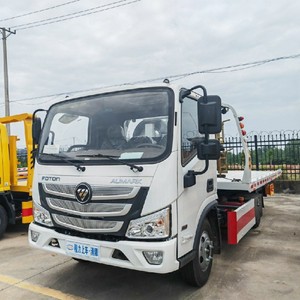 FOTON <b>Flatbed</b> Rollback Tow <b>Truck</b> Euro III Diesel Manual 6-Speed New 5 Ton Road Accident Rescue Wrecker Towing <b>Truck</b> - Product Image 3