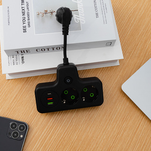 ปลั๊กพ่วงแบบลูกบาศก์ NEW TIMES สีขาว/ดำ มาตรฐานยุโรป 10A พร้อมพอร์ต USB-Type C และเต้ารับไฟฟ้า 2 ช่อง - Product Image 2