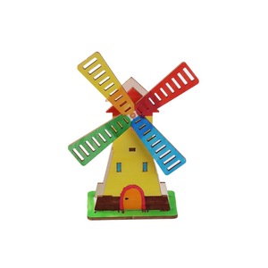 Cối Xay Gió điện nhà gỗ tự làm ván ép giáo dục đồ chơi khoa học bối rối công nghệ sáng tạo sản xuất nhỏ - Product Image 5
