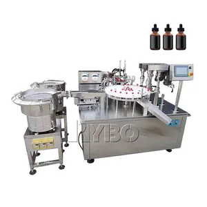 High efficiency automatic vial liquid filling and capping sealing machine