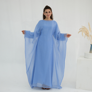 Abaya islamique 2025, vêtements pour femmes, abaya caftan brillant avec ceinture, robe intérieure et hijab, ensemble 3 pièces d'abaya, fournisseur B2B - Product Image 2