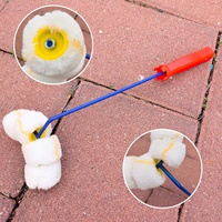 Rouleau à peinture pour tuyaux |   Kit de rouleaux pour tuyaux à cadre courbé pour tuyaux, poteaux, rampes, tubes et surfaces courbes de 2 à 5 pouces, avec axe central remplaçable