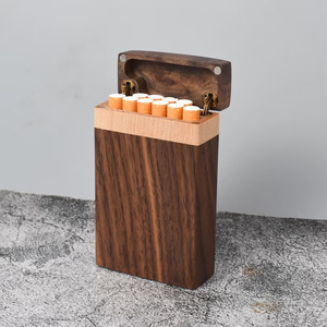 Paquete de 20 cajas de cigarrillos de <span class=keywords><strong>madera</strong></span> de nogal transfronterizo caliente, artesanía pintada grabada para hombres y mujeres, letrero de pared de <span class=keywords><strong>madera</strong></span> disponible - Product Image 6