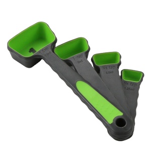 El juego <span class=keywords><strong>de</strong></span> <span class=keywords><strong>cucharas</strong></span> <span class=keywords><strong>medidoras</strong></span> <span class=keywords><strong>de</strong></span> plástico duradero ecológico incluye una cucharadita para mediciones precisas, ingredientes líquidos secos - Product Image 1