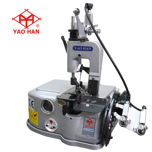 Máquina de coser industrial de cama plana de una aguja Yao Han YH-2502HAM para ribeteado de alfombras con puntada overlock curva hacia adentro, nueva. - Product Image 1