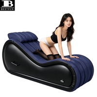 Canapé gonflable pour couples, multifonctionnel, en tissu doux, chaise longue avec coussin pour la chambre à coucher, mobilier intime