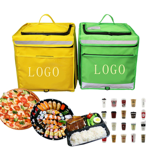 Custom Pizza Waterproof Bike Takeaway Insulated Cooler Lunch Box Motorcycle Drivers Thermal 77L Food Backpack Delivery Bag