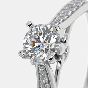 Anillo de Diamantes con Baño de Plata de Lujo, Elegante Anillo de Cristal Brillante para Mujer, Anillo de Compromiso, Aniversario, Boda - Product Image 5