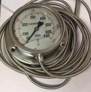 Thermomètre <span class=keywords><strong>capillaire</strong></span> analogique en verre Y100, capteur de température 0-650 ℃   Boîtier de 100 mm, longueur de 3 m, OEM ODM - Product Image 2