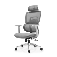 Chaise de bureau ergonomique exécutive moderne en tissu maillé, pivotante, confortable, avec support lombaire réglable, vente en gros personnalisée
