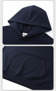 Conjunto de Dos Piezas de Sudadera con Capucha y Pantalones Deportivos de Pierna Recta de Felpa de Algodón con Logotipo Personalizado al por Mayor, Chándal Informal de Otoño para Hombre - Product Image 3