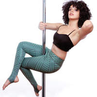 Mode collant géométrique Leggings femmes plein Silicone pôle danse pantalon anti-dérapant scène Performance porter des vêtements de danse de fête