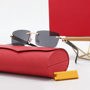 Gafas de sol sin montura de diseñador de marca con lentes de corte de diamante de tamaño pequeño 2521 para mujer, gafas de sol de playa inspiradas en Italia - Product Image 2