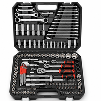 Ensemble d'outils de mécanicien de 150 pièces, jeu de douilles à cliquet de 1/4 ", 3/8 ", 1/2 " avec clé à cliquet à 72 dents, kit d'outils à main en Cr-V pour la réparation automobile