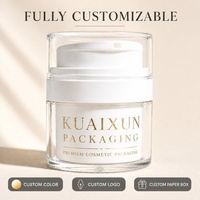 Envase Cosmético al por Mayor con Bomba Airless, Carcasa Acrílica Transparente, Contenedor Interior Blanco, Envase de Crema Cosmética de Doble Capa Personalizado