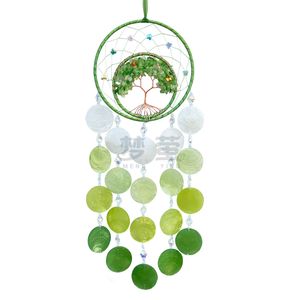 Anello di ferro intrecciato a mano con stella naturale eco-compatibile con conchiglia di natale tema scenico zona di primavera calda reti da acchiappasogni di cristallo - Product Image 6