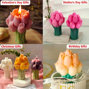 Molde de Silicona 3D para Ramos de Tulipanes, Velas Aromáticas Hechas a Mano, Adecuado para el Día de la Madre y San Valentín, Decoración del Hogar - Product Image 4