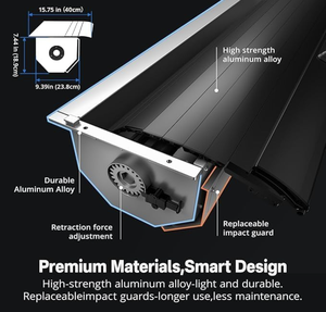 Cubierta Retráctil Manual para Camioneta, de Aleación de Aluminio, Enrollable, Sin Perforaciones, para <span class=keywords><strong>Fiat</strong></span> <span class=keywords><strong>Strada</strong></span> - Product Image 5