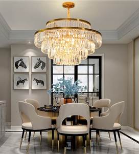 โคมไฟระย้าคริสตัลชุบทองสำหรับห้องนั่งเล่น ล็อบบี้โรงแรม หรูหรา ทันสมัย - Product Image 5