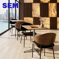 Fabricant de meubles de restaurant SEM, ensemble table et chaises en bois, table en contreplaqué marin pour café, chaise et table pour glacier