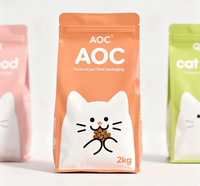 Sacs personnalisés à fond plat, refermables, 500g-15kg, pour aliments pour animaux de compagnie (chiens, chats, poissons, oiseaux, etc.) – Emballage sûr pour soins multi-animaux